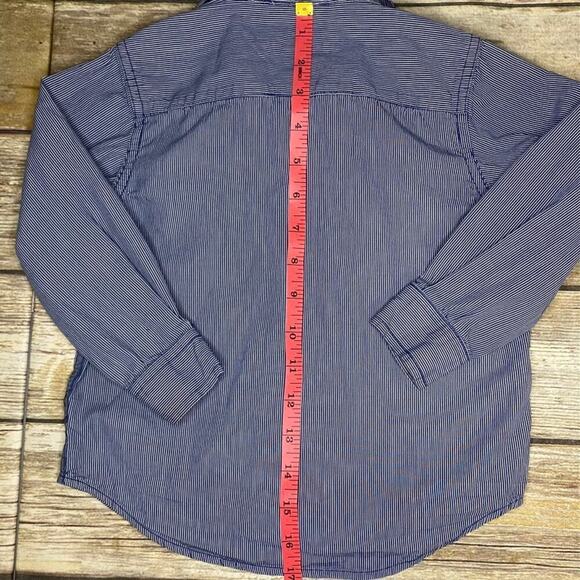 VTG 2007 Baby Gap Nautical Stripe Boys Button Up Shirt Sz 4T - Picture 5 of 7